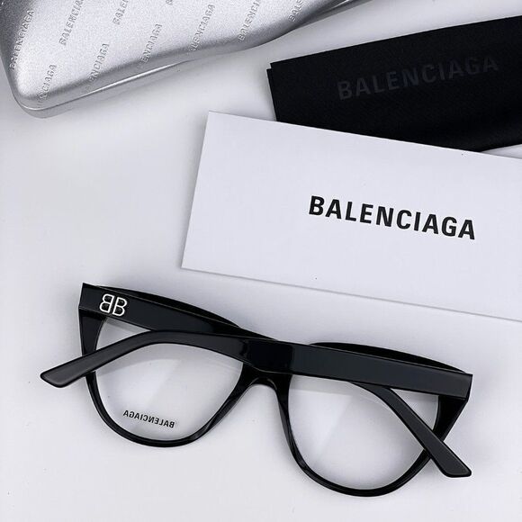SALE! NEW Balenciaga Everyday BB0129O 001  Black Butterfly Women Eyeglasses main image 5